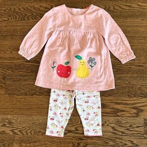 Baby Boden Pink Polka Dot Tunic & Leggings